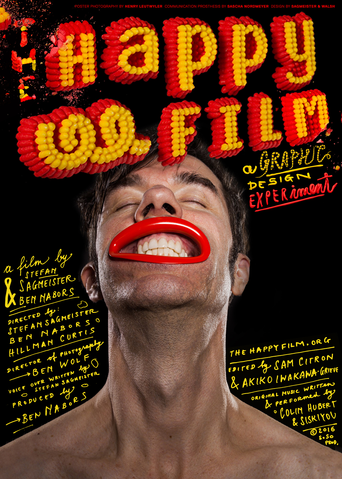 Sagmeister's poster for his 'Happy Film'.